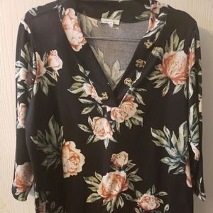 Floral Sweater Blouse